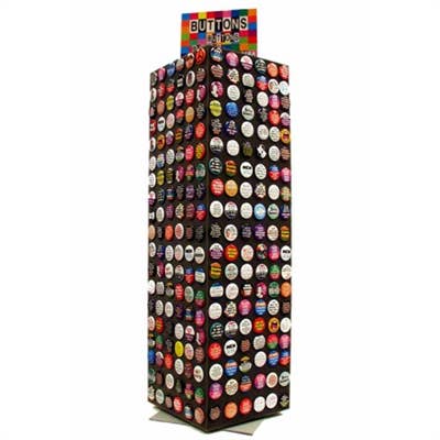 Button Tower display $55 USD only w/$150 USD buttons