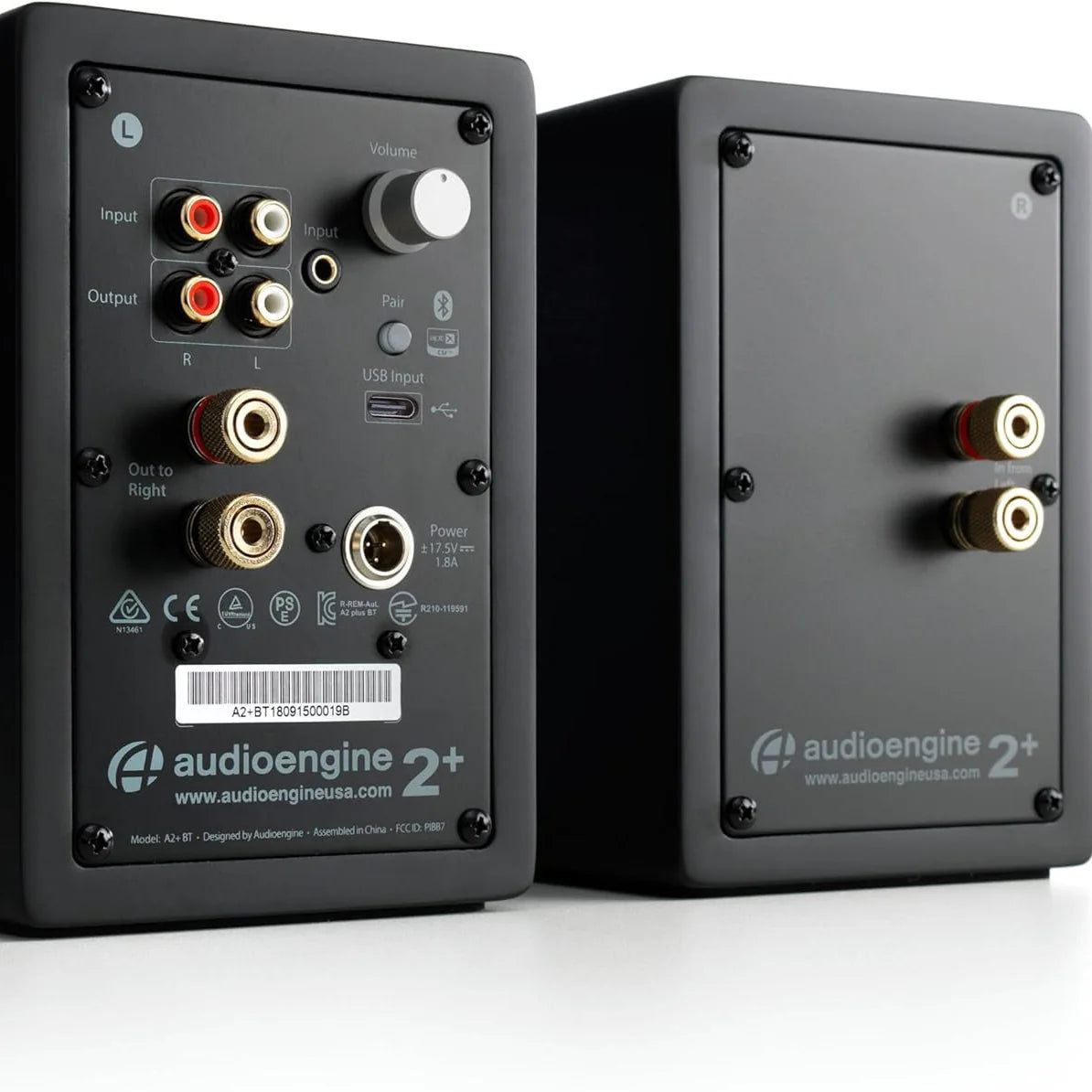 Audio Engine A2+ Wireless Bluetooth Speakers (Black)