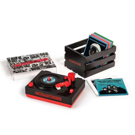 Rolling Stones RSD3 Turntable with Crate and Six 3-Inch Singles