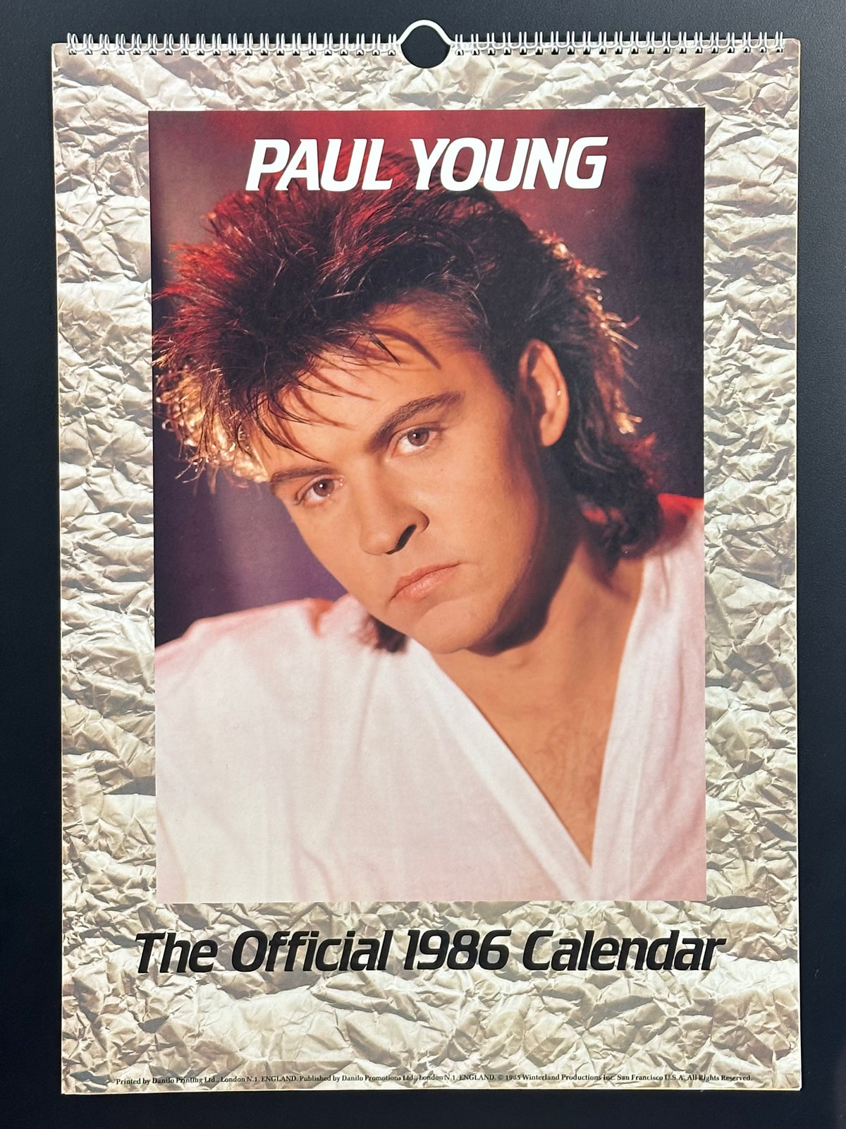 Paul Young 1986 Calendar