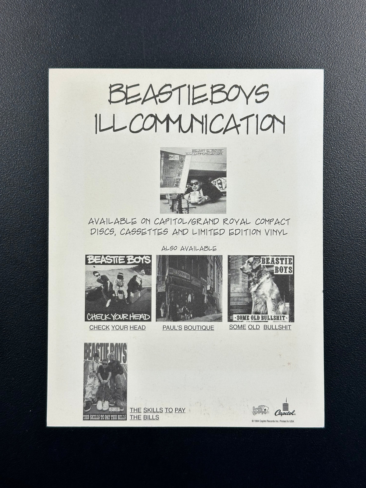 Pegatina de los Beastie Boys 1994 (granate)