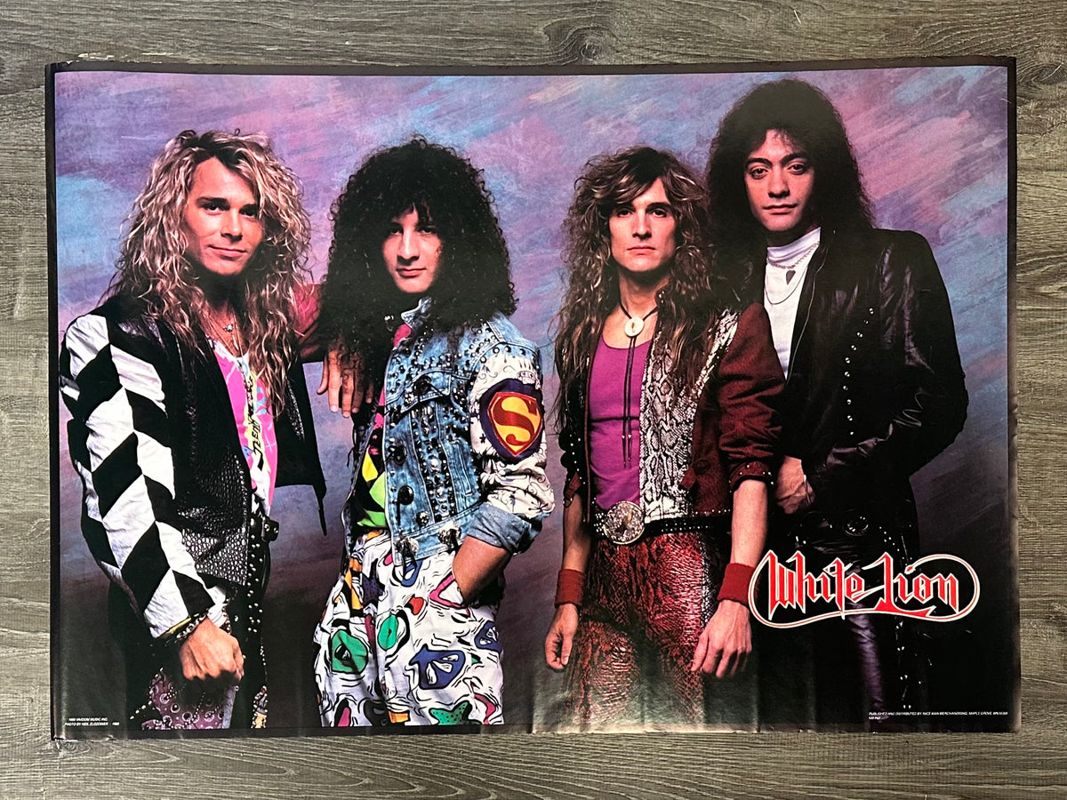 Póster vintage del León Blanco de 1988
