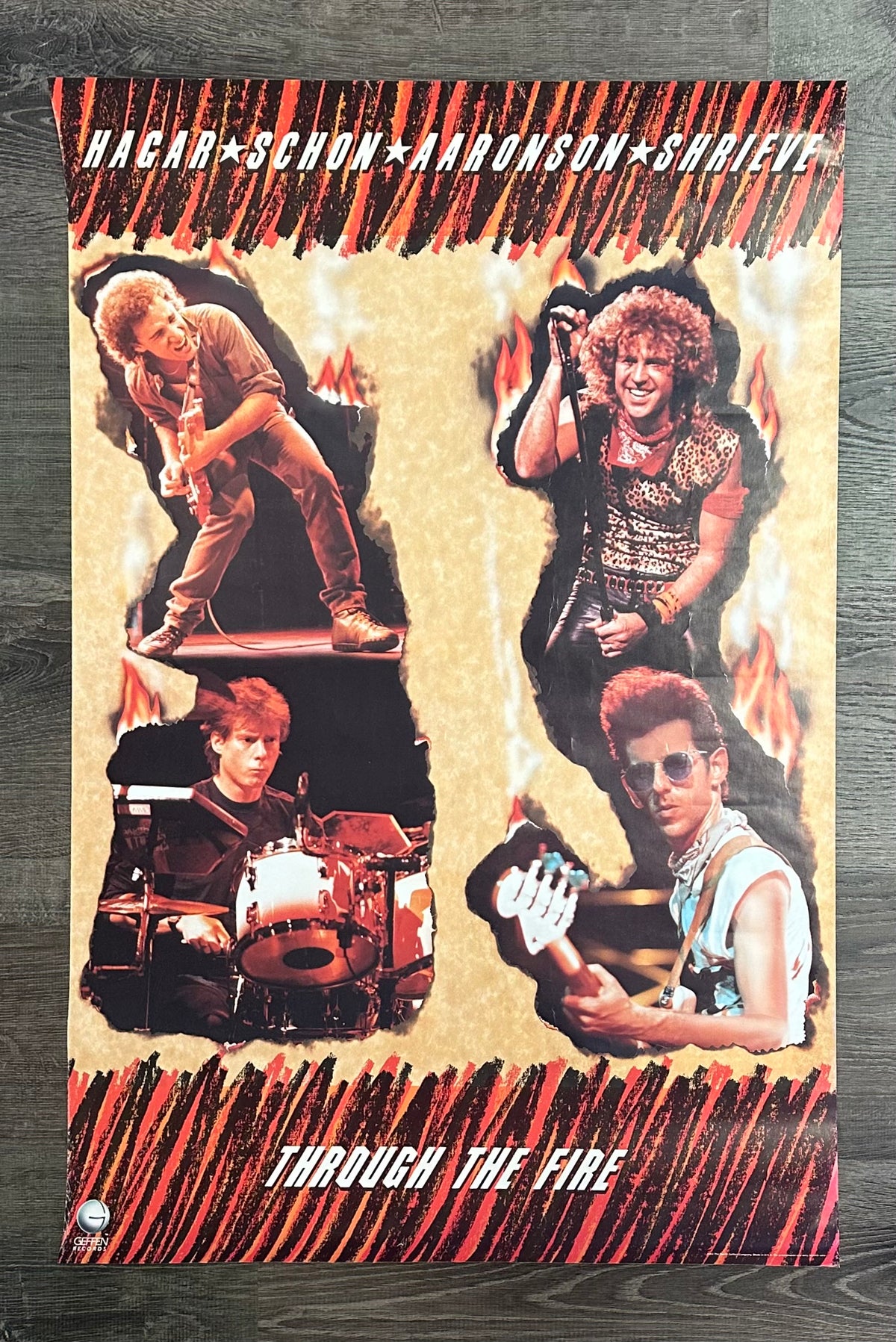 HSAS – Póster vintage "A través del fuego", 1984