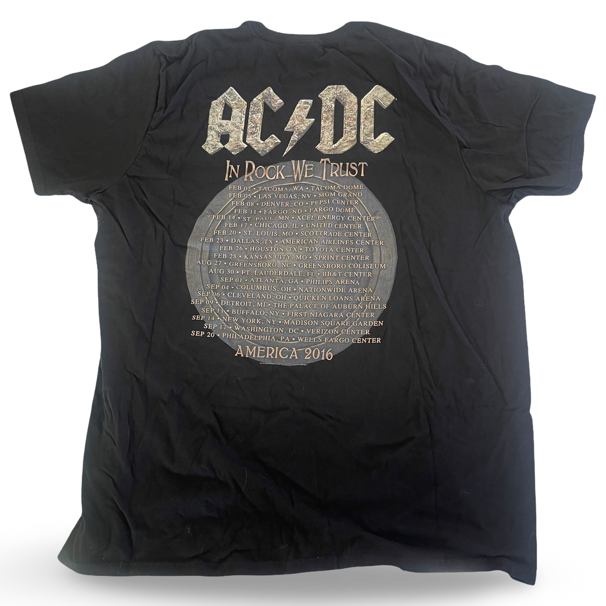 AC/DC - Rock Or Bust 2016 Tour Tee 2XL (Vintage Apparel)
