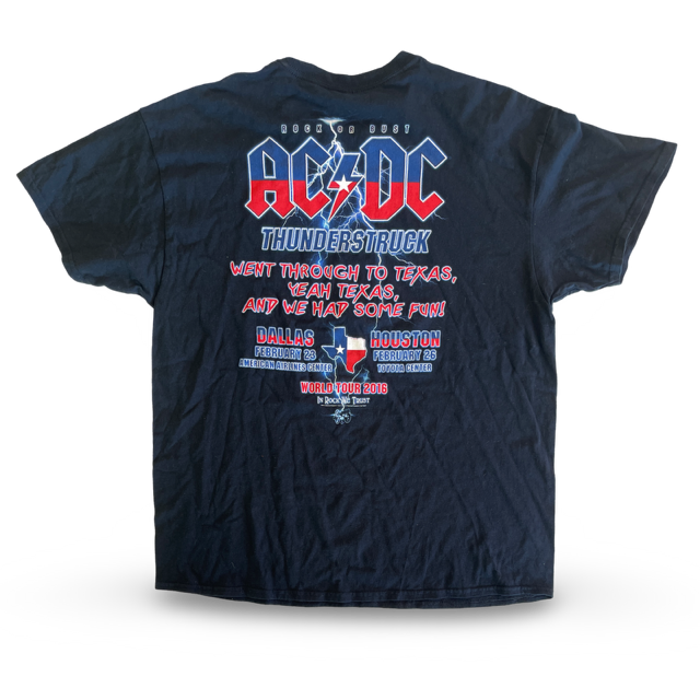 AC/DC - Thunderstruck 2016 World Tour Tee 2XL (Vintage Apparel)