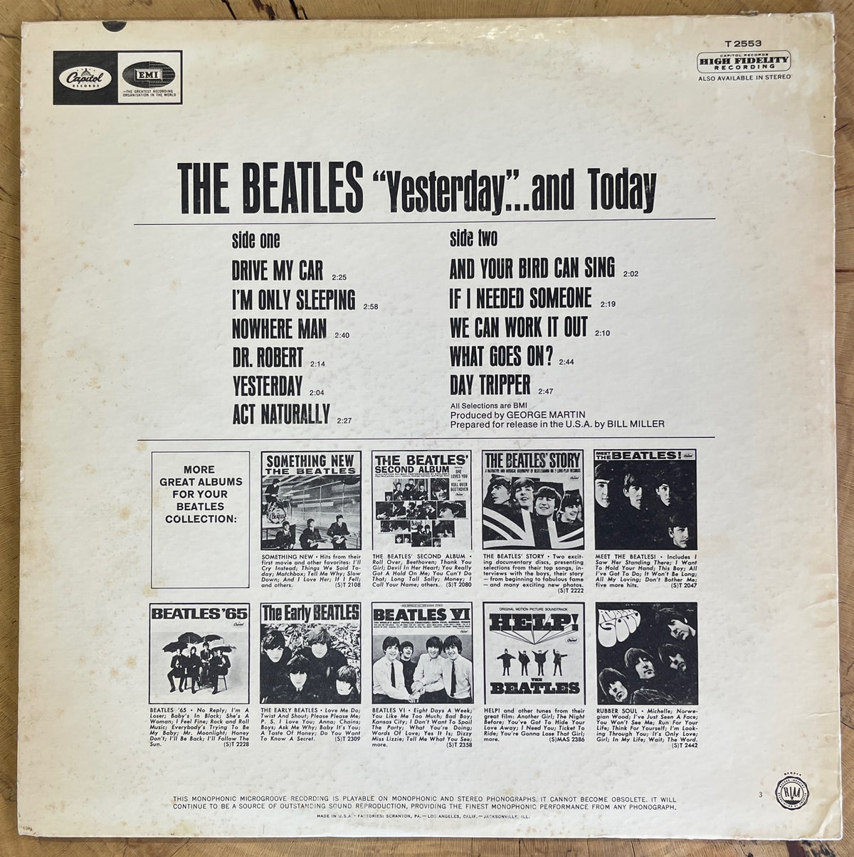 The Beatles - Yesterday And Today [Mono 2nd State Butcher Cover] (Pre-Owned Vinyl)