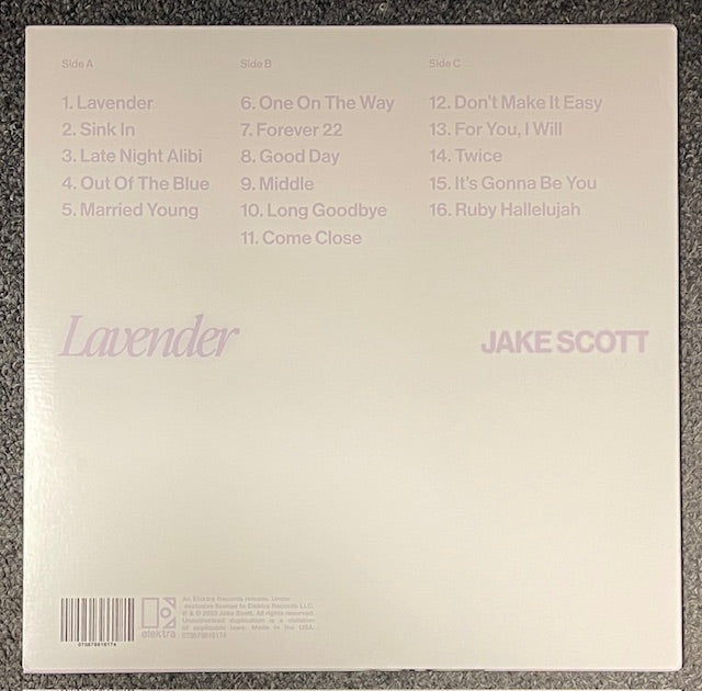 Jake Scott - Lavender (Signed Vinyl)
