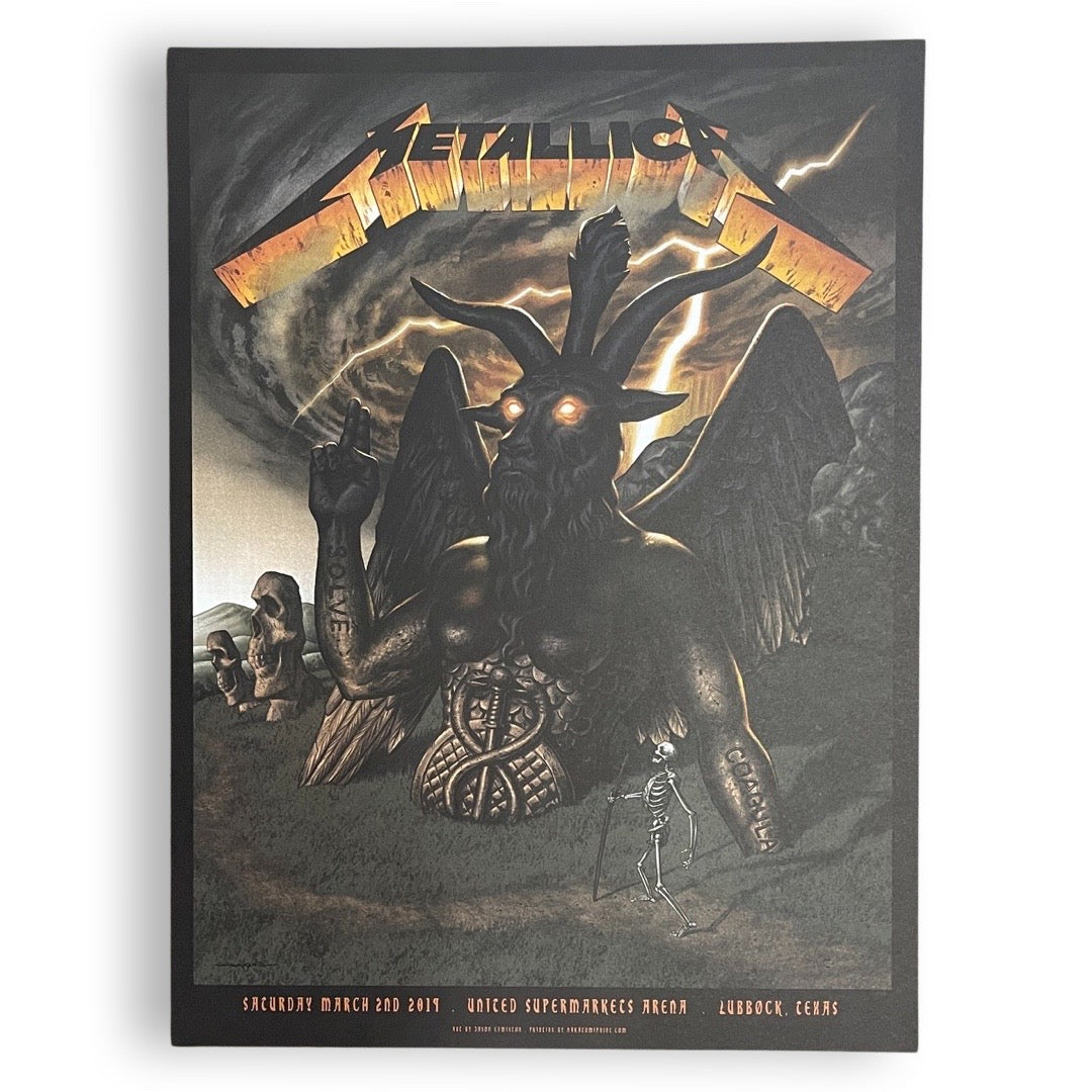 Metallica March 2, 2019 Lubbock [Nakatomi Screen Print]