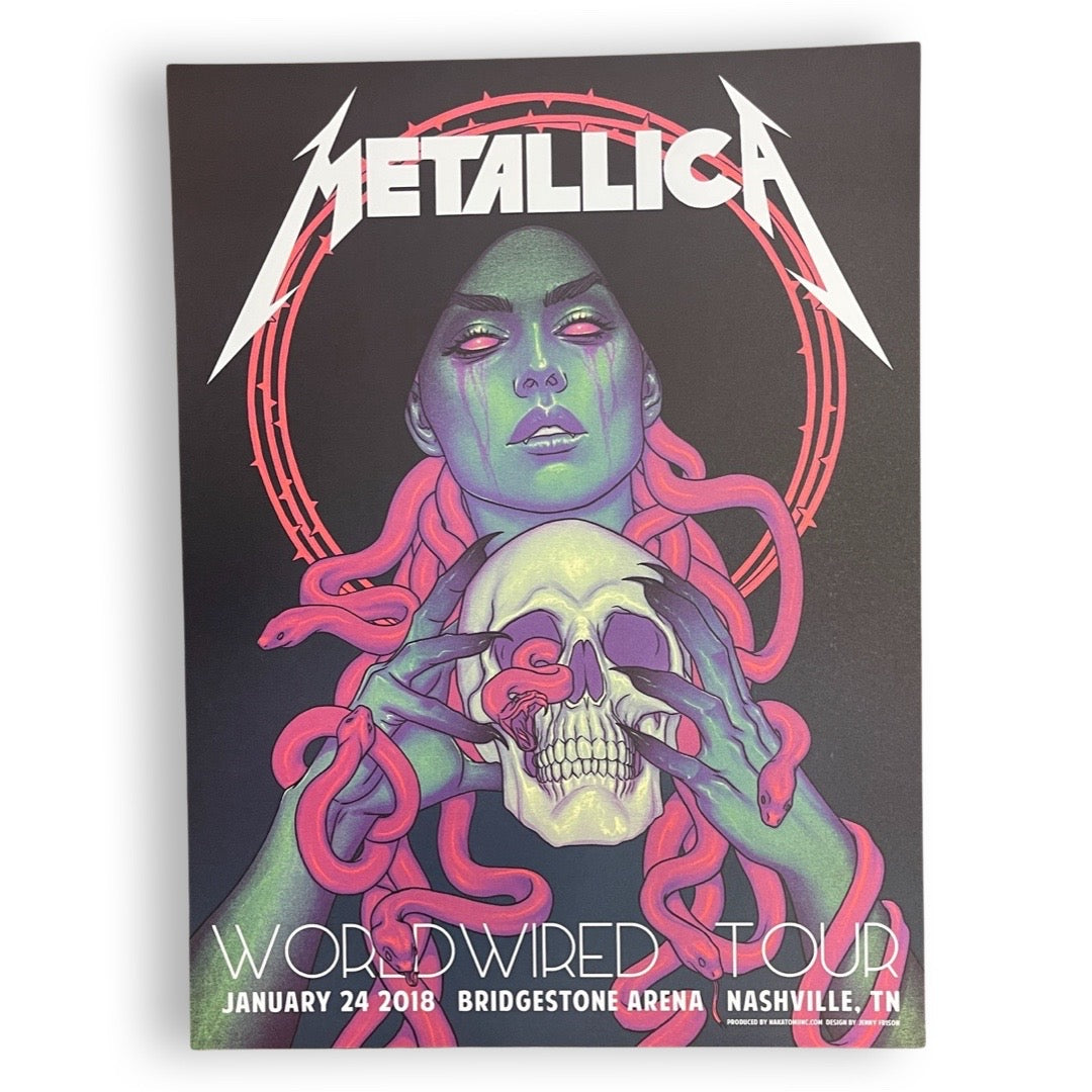 Metallica January 24, 2018 Nashville [Nakatomi Screen Print]