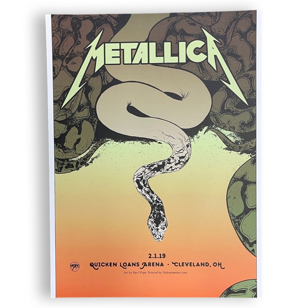 Metallica February 1, 2019 Cleveland [Nakatomi Screen Print]
