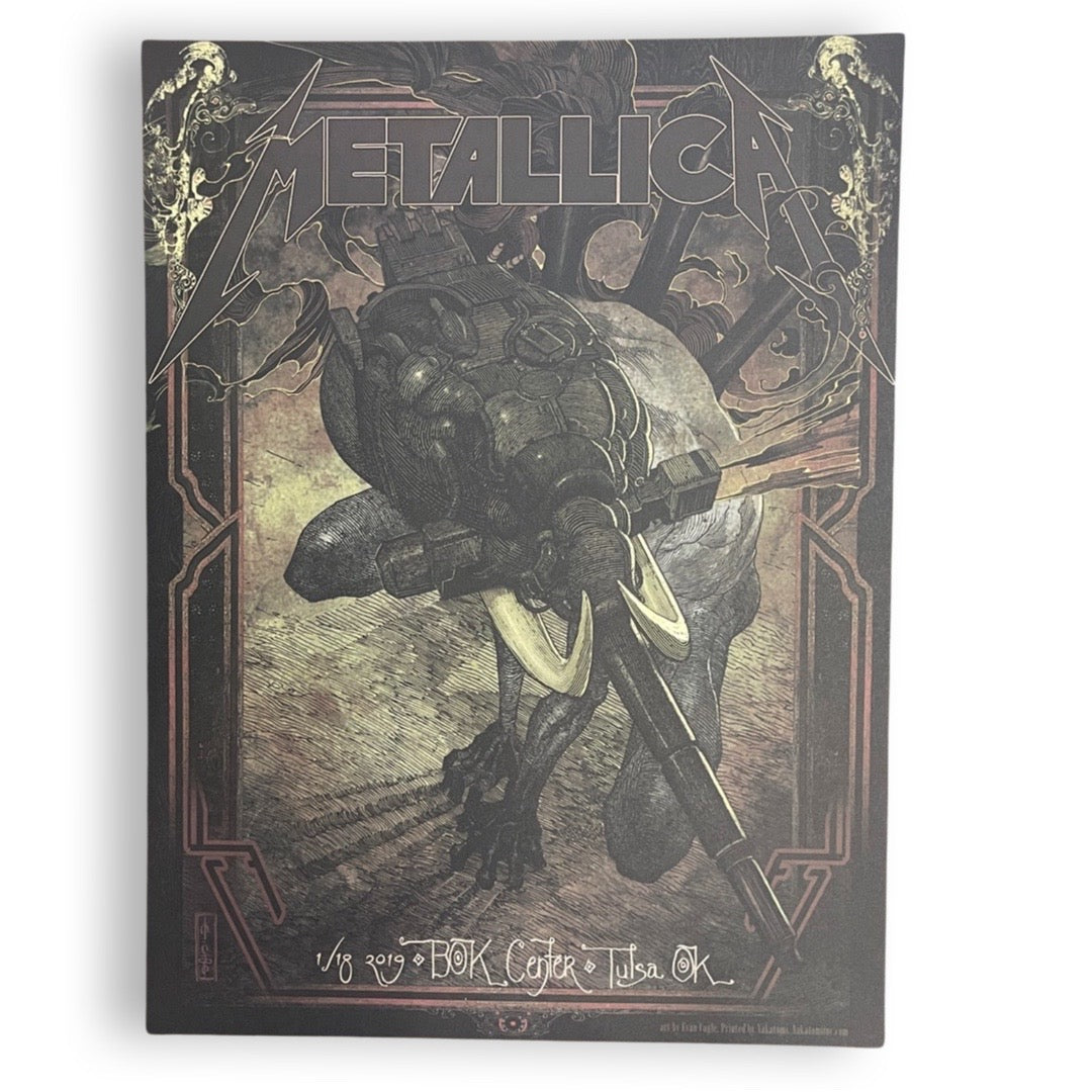 Metallica January 18, 2019 Tulsa [Nakatomi Screen Print]