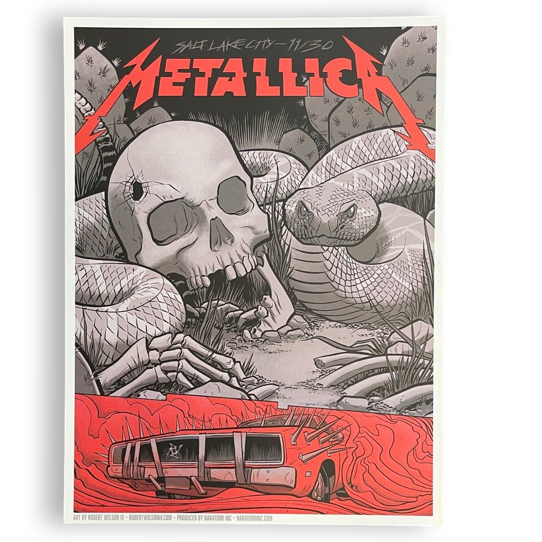 Metallica November 30, 2018 Salt Lake City [Nakatomi Screen Print]