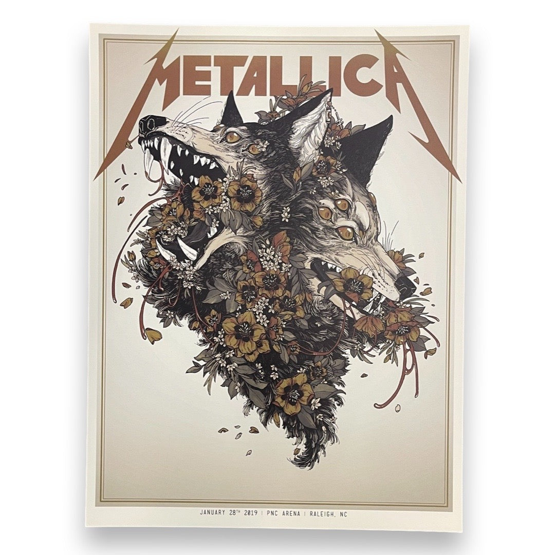 Metallica January 28, 2019 Raleigh [Nakatomi Screen Print]