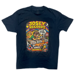 Josey Records Vinyl Madness Tee [Multi Print on Blue]