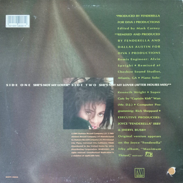 Joyce "Fenderella" Irby : She's Not My Lover (12", Single)