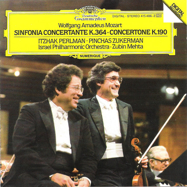 Wolfgang Amadeus Mozart; Itzhak Perlman; Pinchas Zukerman; Israel Philharmonic Orchestra; Zubin Mehta - Sinfonia Concertante K.364 • Concertone K.190 [Pre-Owned CD]
