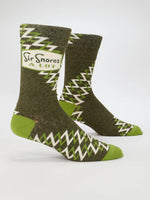 Blue Q - Men's Crew Socks- Sir Snores A Lot