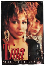 A vintage-style promotional poster or print featuring a close-up portrait of Tina Turner with the large red text 'Tina' and smaller text 'PRIVATE DANCER' at the bottom, shown against a plain white background.