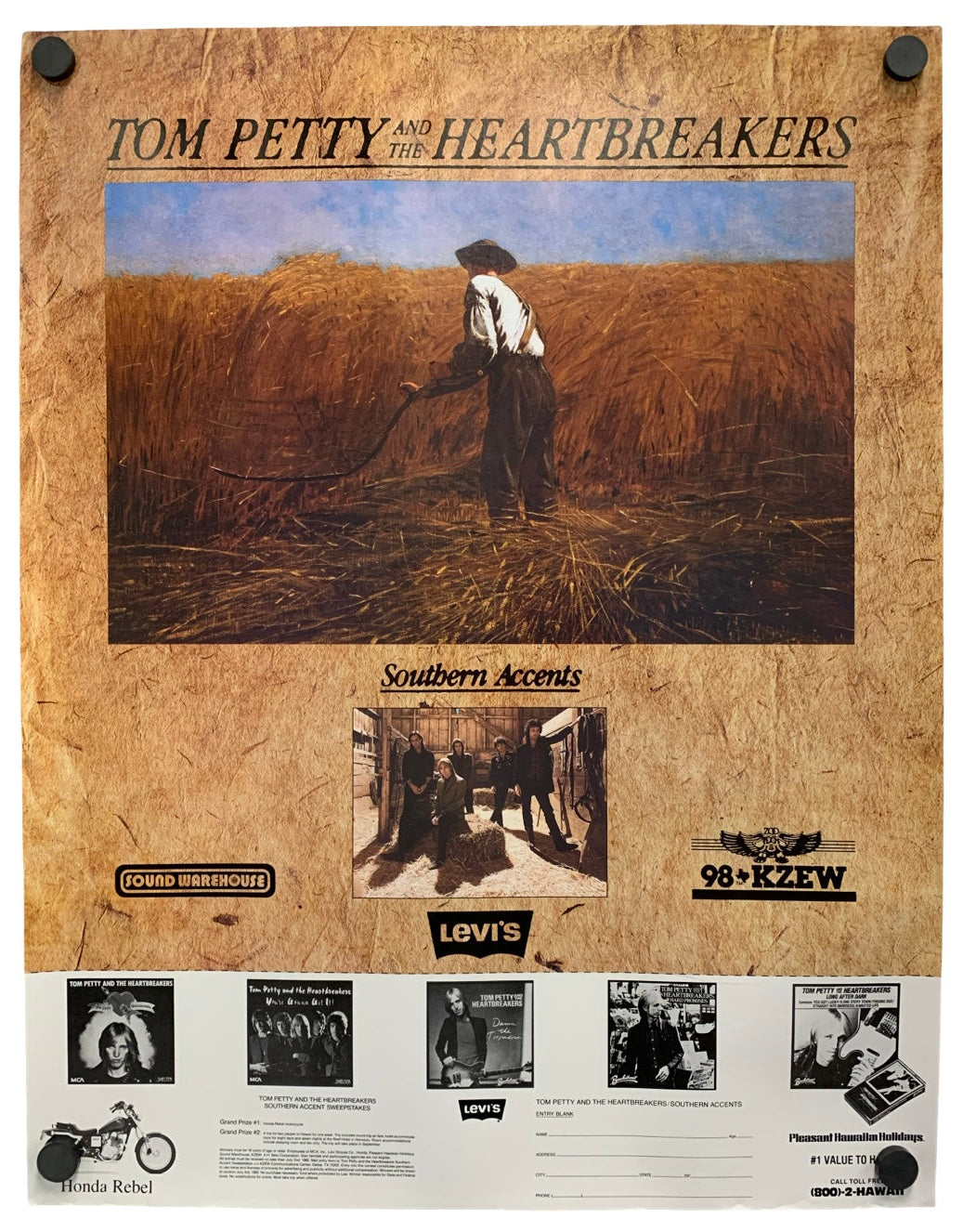 Tom Petty & The Heartbreakers - Southern Accents Promo Poster