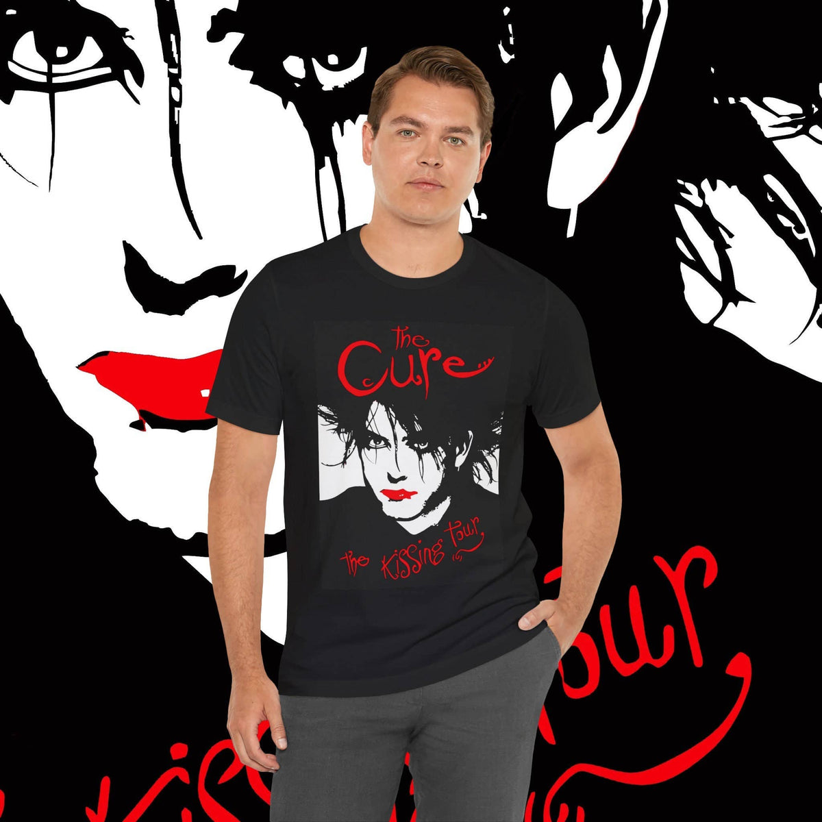 Robert Smith The Cure 1987 Kissing Tour Gothic Rock Tee