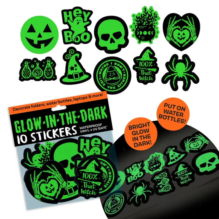 Halloween Glow in the Dark Vinyl Sticker Packs