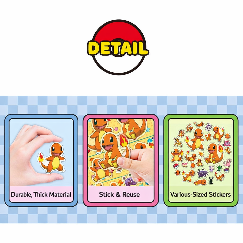 Pokemon 5 Size Sticker Sheet