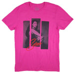 Selena 3 Strips Photo On Pink Tee T-shirt