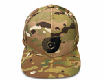 Josey Canvas Snap Back Flat Bill Hat [Camo/Camo/Black Logo]