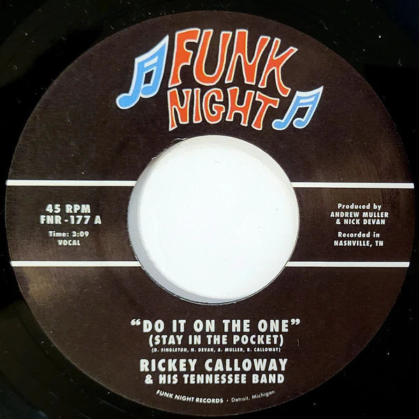 Rickey Calloway & His Tennessee Band - Do It On The One / Ain't It A Crime (Vinyl)
