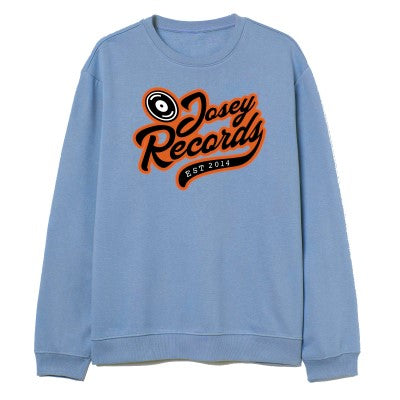 Josey Letterman Embroidered Sweatshirt [Baby Blue]