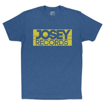 Josey Stacked Logo Tee [Yellow On Blue]