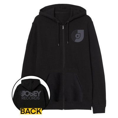 Josey Bug Zip-Up Hoodie [Gray On Black]