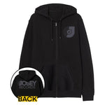Josey Bug Zip-Up Hoodie [Gray On Black]